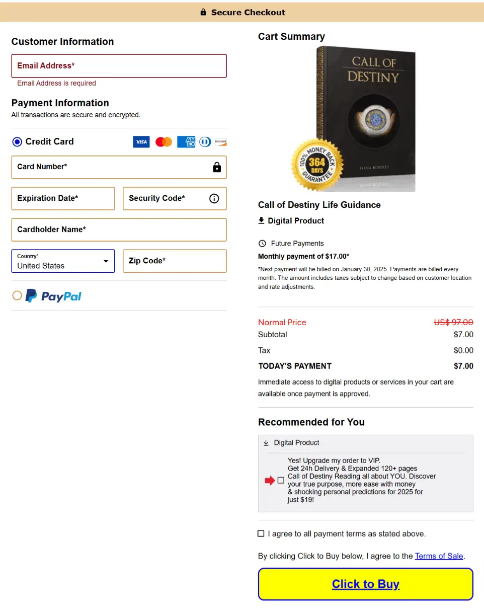 Call-of-Destiny-order page